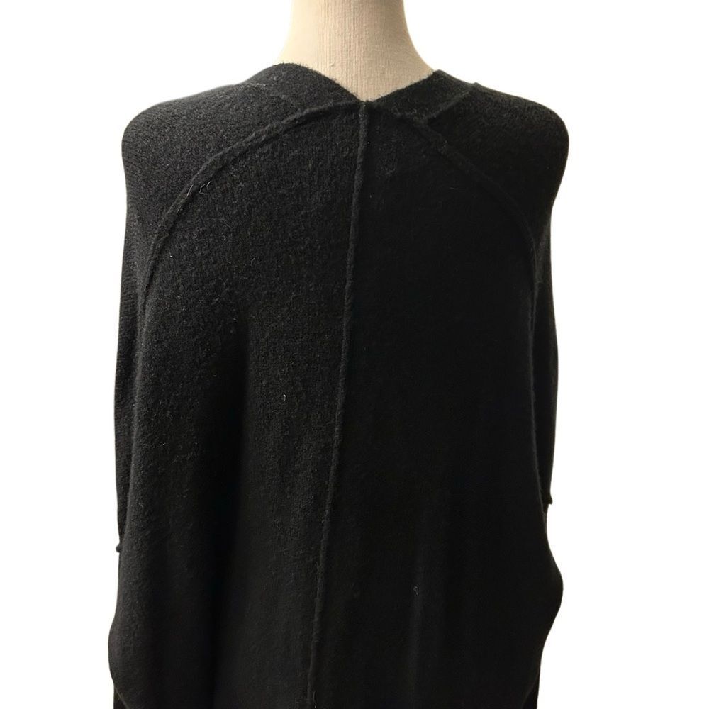 ATM Anthony Thomas Mellilo Black Long open Chunky cardigan pockets L Minimalist - Picture 8 of 13